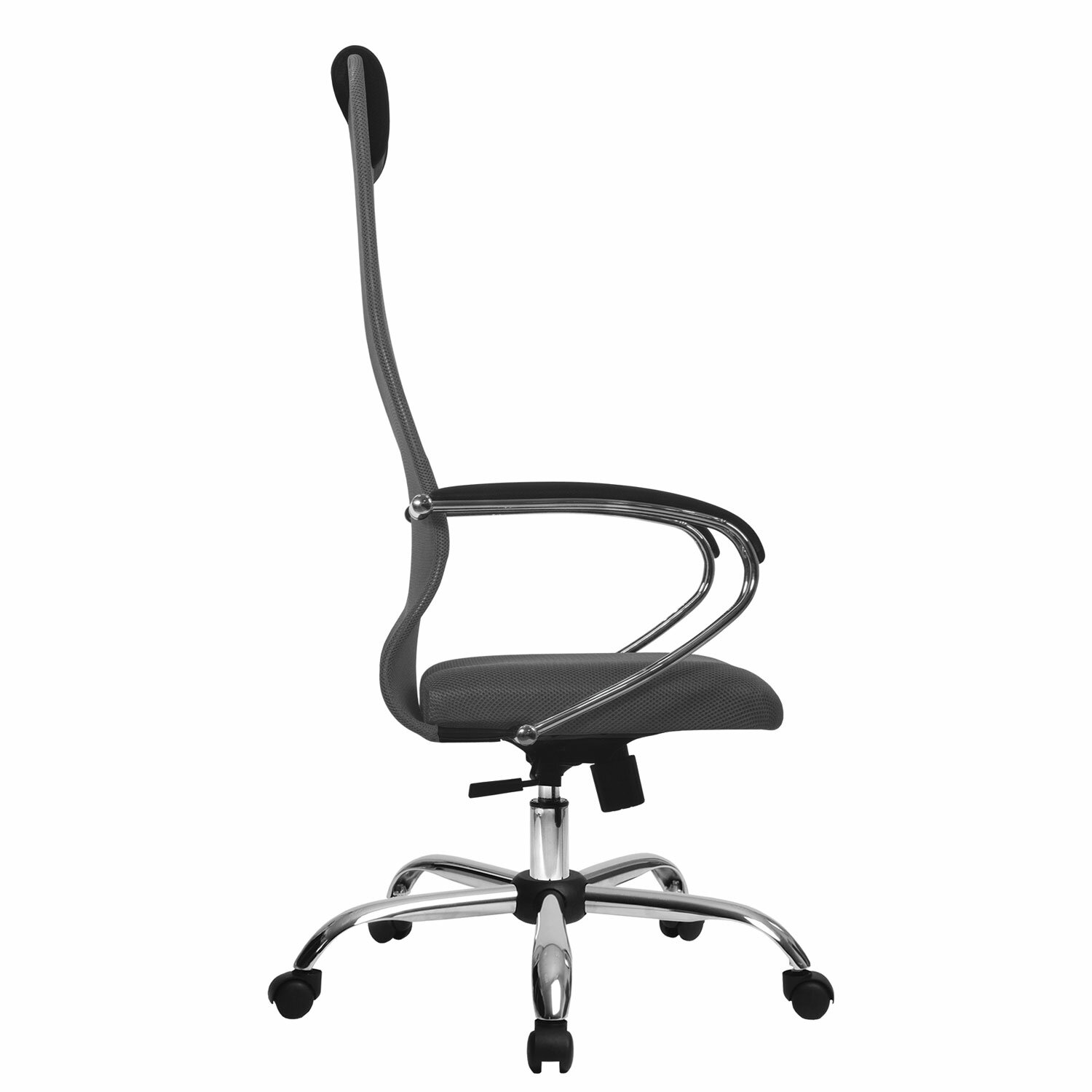 Кресло офисное easy chair 304 lt серое черное сетка ткань пластик