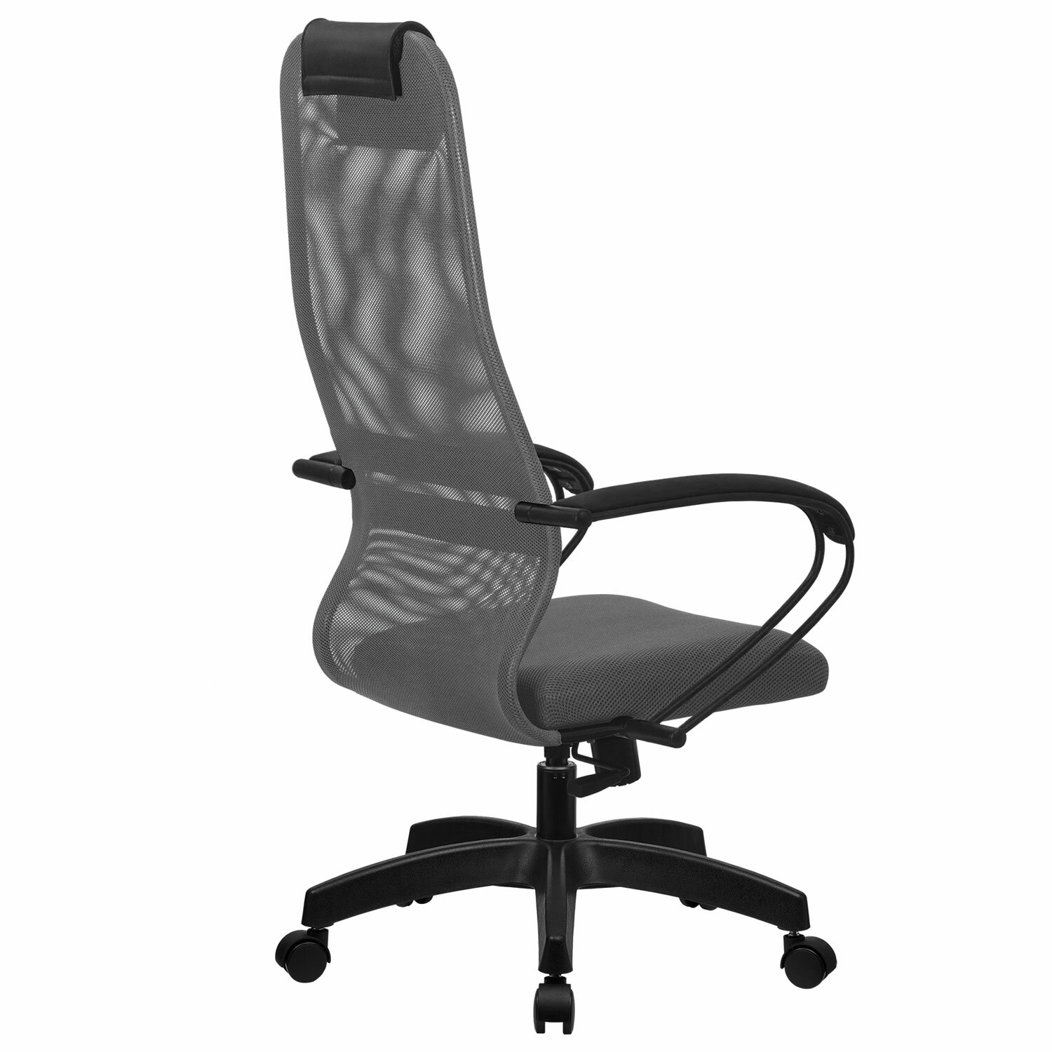 Кресло офисное easy chair 304 lt серое черное сетка ткань пластик