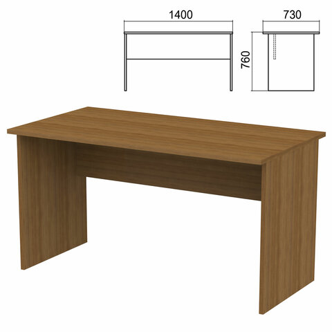 Стол письменный эко 1400 мм орех